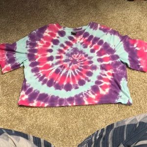 Tie Dyed crop top! Bisexual colors!